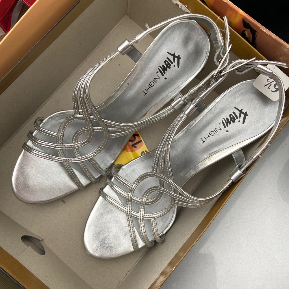 High heeled shoes